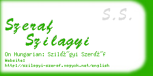 szeraf szilagyi business card